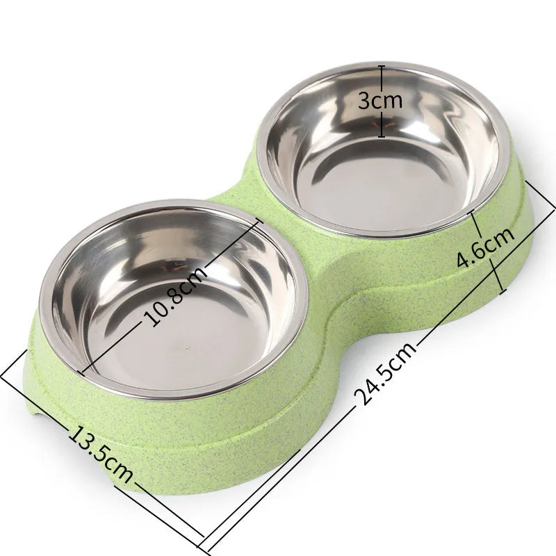 Stainless Steel Double Pet Bowls