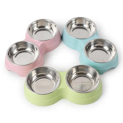 Stainless Steel Double Pet Bowls