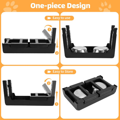 Elevated Dog Feeder with Adjustable Stand