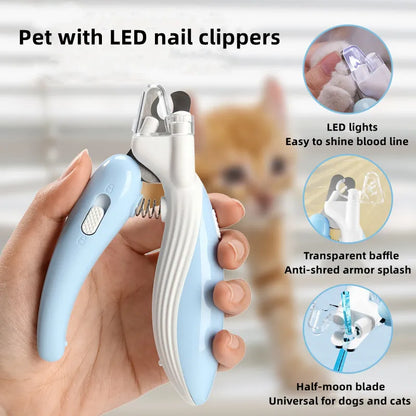 LED Electric Pet Nail Grinder and Nail Clippers