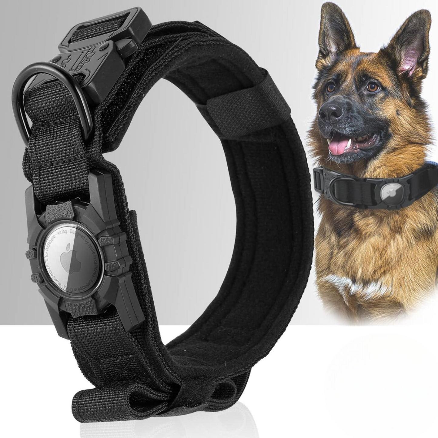 AirTag Dog Collar with Handle